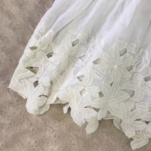 J. Crew Eyelet Floral Skirt Size 000 White Pleats - Picture 2 of 7